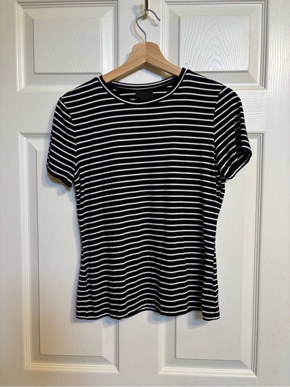 Alex Marie Black & White Striped Short Sleeve Tee